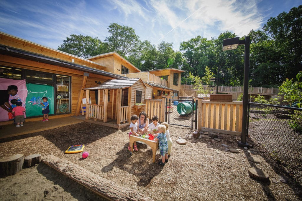natural playscape at Friends Center for Children
