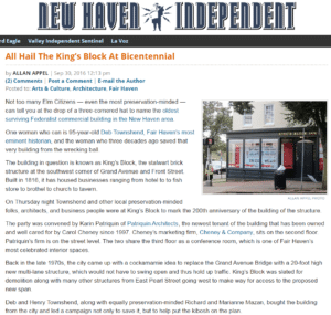 Article on King's Block Bicentennial Celebration