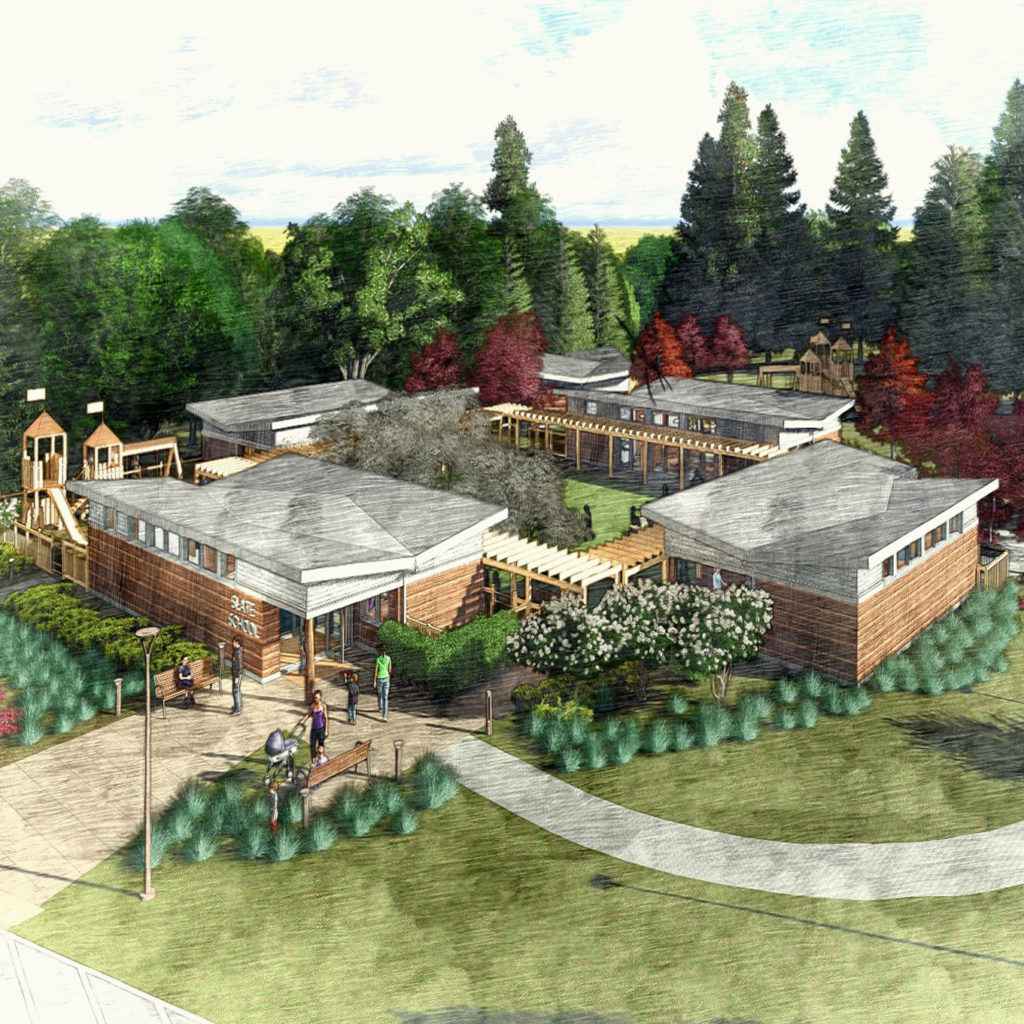 Slate School courtyard